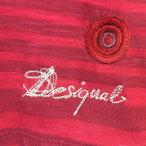 Desigual Keila Long Sleeve Print T-shirt Size M - Picture 6 of 7